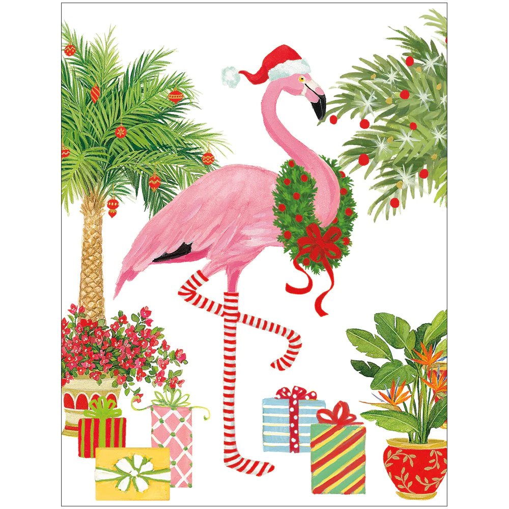 Christmas Flamingo Greeting Cards
