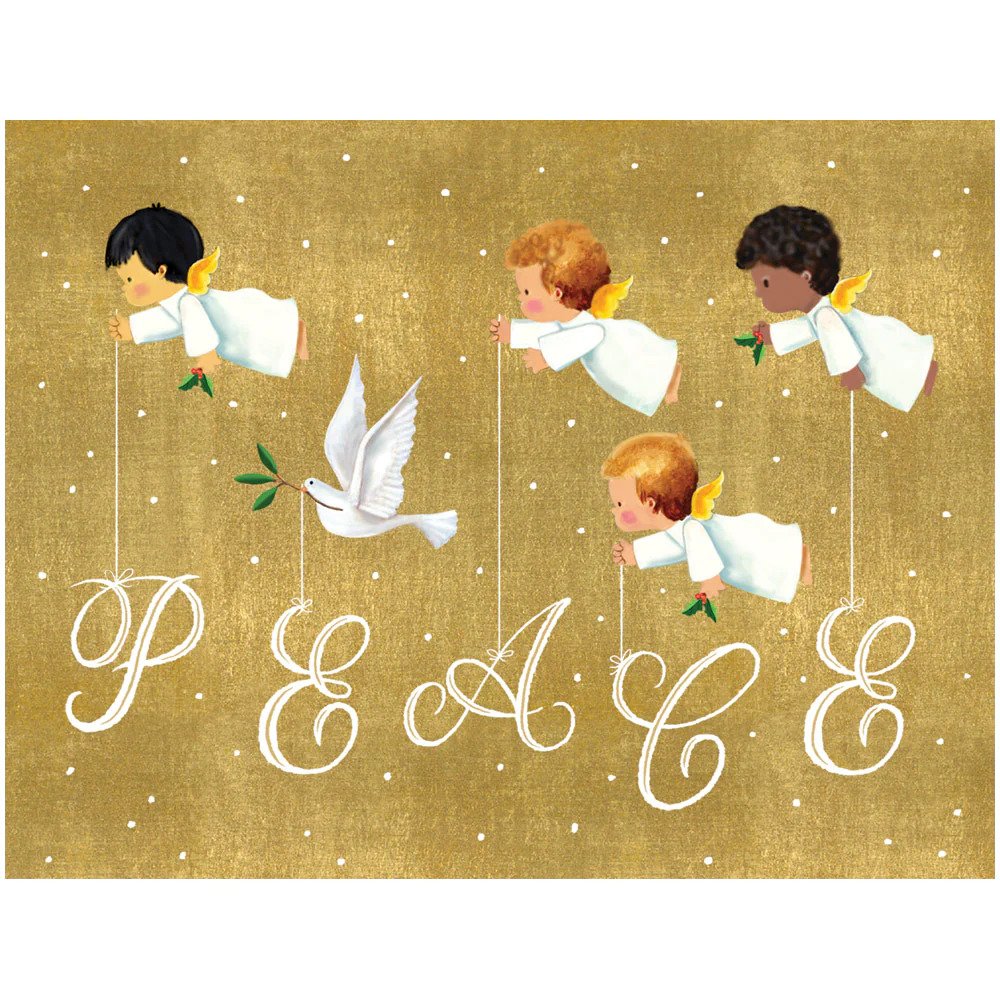 Peace Baby Angels Christmas Cards