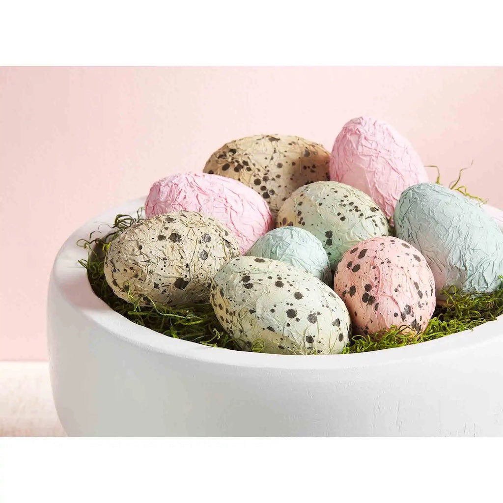 Cream Speckled Decorative Egg