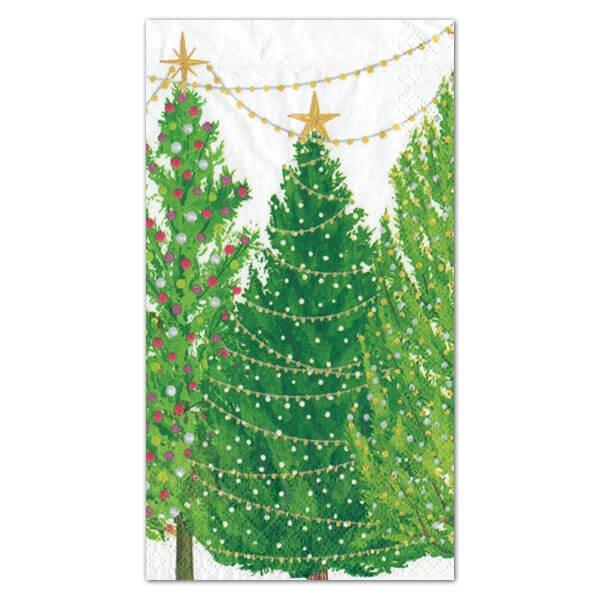 Christmas Lights with Trees Guest Towel