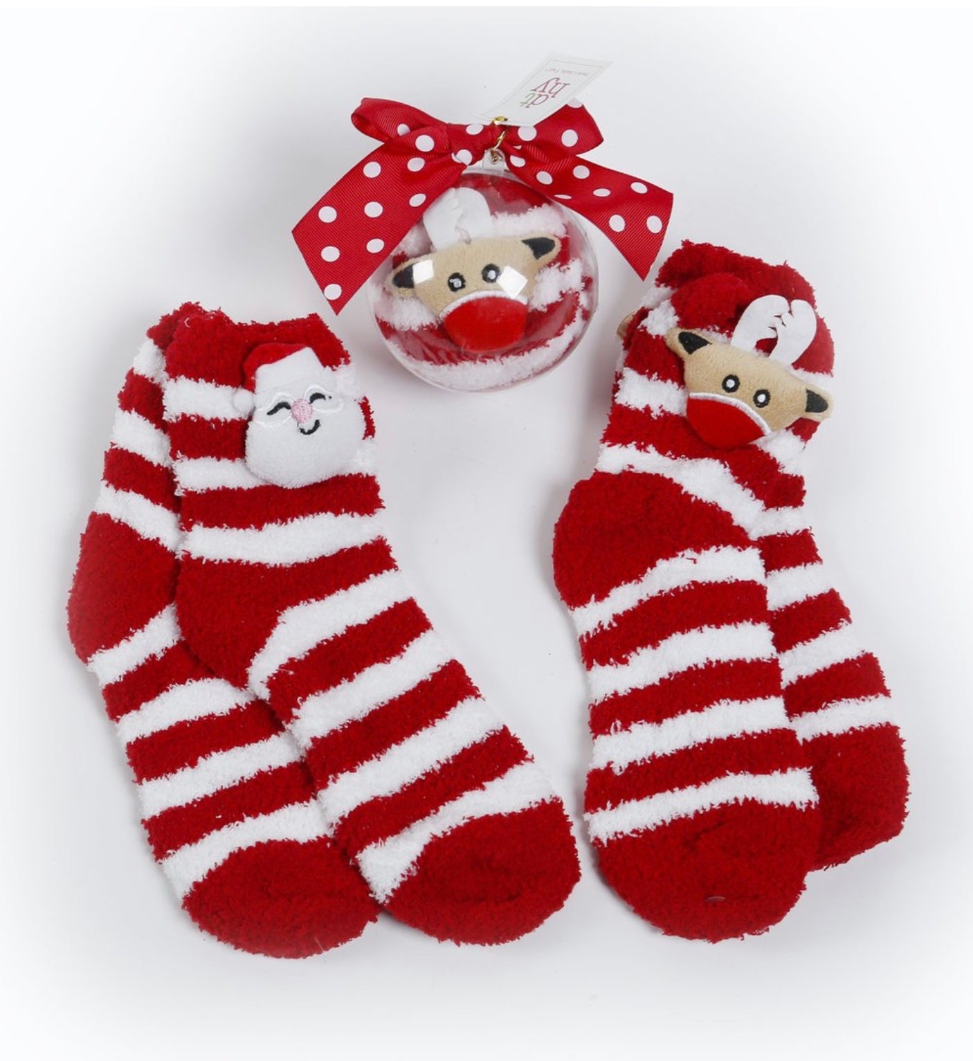 Socks In Ornament Gift Gift (Reindeer)