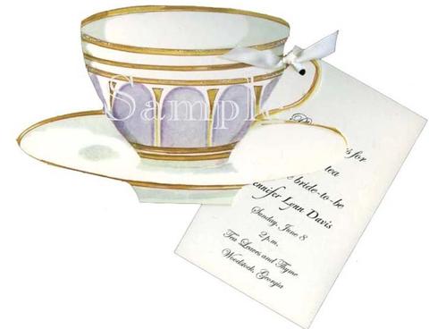 Spot of Tea Glittered Greeting Card